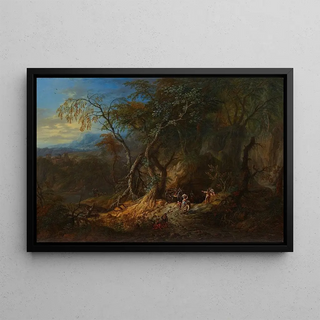 Franz Christoph Janneck - Waldlandschaft mit freiem Ausblick links.webp