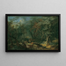Landschaft mit gefälltem Baum und Jägern - Franz Christoph Janneck — gerahmtes Bild an der Wand
