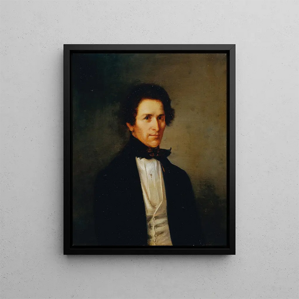 Herrenporträt - Franz Eybl — gerahmtes Bild an der Wand