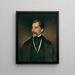 Portrait eines Gentlemans mit grauen Haaren und Schnurrbart - Franz Eybl — gerahmtes Bild an der Wand