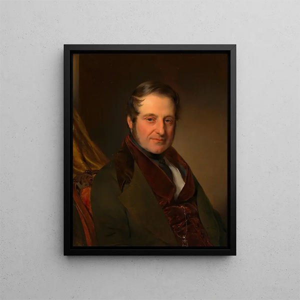 Rudolf von Arthaber, Textilhersteller und Kunstsammler - Franz Eybl — gerahmtes Bild an der Wand