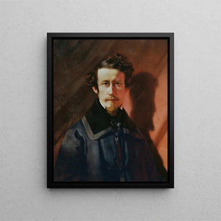 Franz Eybl - Selbstportrt vor rotem Grund.webp