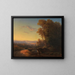 Landschaftsgemälde Süddeutschlands bei Sonnenuntergang - Franz Graf von Pocci — gerahmtes Bild an der Wand