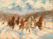 Pferderennen im Trab im Winter - Franz Hienl-Merre — Ansicht des Kunstwerks