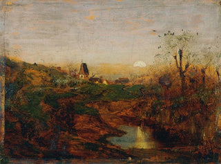 Abenddämmerung in einer Sumpflandschaft - Franz Hoffmann von Fallersleben — Ansicht des Kunstwerks