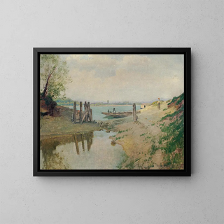 Sur le Danube près de Greifenstein - Franz Horst — gerahmtes Bild an der Wand