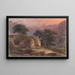Reisender in einer bergigen Landschaft bei Sonnenuntergang - Franz Kobell — gerahmtes Bild an der Wand
