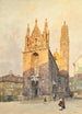 L Kirche Maria am Gestade in Wien bei Abendsonne - Franz Kopallik — gerahmtes Bild an der Wand