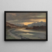 Abendstimmung in Salzburg vom Ufer der Salzach bei Bergheim - Franz Kulstrunk — gerahmtes Bild an der Wand
