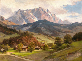 Hochkönig depuis le village alpin - Franz Kulstrunk — Ansicht des Kunstwerks