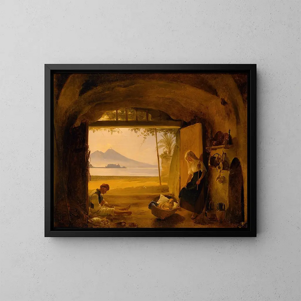 Ein neapolitanischer Fischer und seine Familie - Franz Ludwig Catel — gerahmtes Bild an der Wand