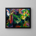 Hirsch im Klostergarten - Franz Marc — gerahmtes Bild an der Wand