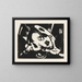 Der Stier - Franz Marc — gerahmtes Bild an der Wand