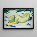 Hund liegend im Schnee - Franz Marc — gerahmtes Bild an der Wand