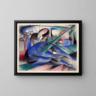 Pferd träumerisch - Franz Marc — gerahmtes Bild an der Wand