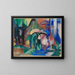 Drei Pferde am Waldrand - Franz Marc — gerahmtes Bild an der Wand