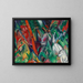 Unter dem Regen - Franz Marc — gerahmtes Bild an der Wand