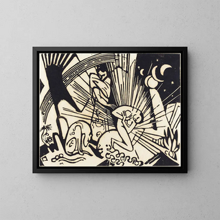 Versöhnung - Franz Marc — gerahmtes Bild an der Wand