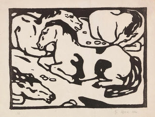 Pferde in Ruhe - Franz Marc — Ansicht des Kunstwerks