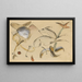 Reh springt in den Blumen - Franz Marc — gerahmtes Bild an der Wand