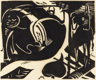 Zwei mythologische Tiere - Franz Marc — Ansicht des Kunstwerks