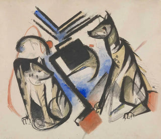 Zwei Wölfe - Franz Marc — Ansicht des Kunstwerks