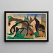 Zwei Schafe - Franz Marc — gerahmtes Bild an der Wand