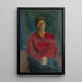 Dame in dunkler Bluse - Franz Marent — gerahmtes Bild an der Wand