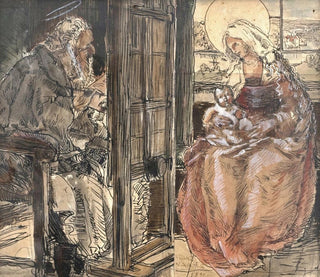 Franz Naager - Saint Luc, der die Jungfrau mit Kind malt — Ansicht des Kunstwerks