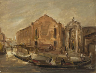 Promenade en gondole à Venise au Campo de l'Abazia - Franz Naager — Ansicht des Kunstwerks