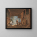 Familie von Bauern beim Tenn - Franz Niklaus König — gerahmtes Bild an der Wand
