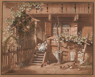 Familie von Bauern mit Tieren - Franz Niklaus König — Ansicht des Kunstwerks