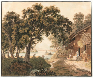 Haus eines Bauern am Ufer des Brienzer Sees - Franz Niklaus König — Ansicht des Kunstwerks