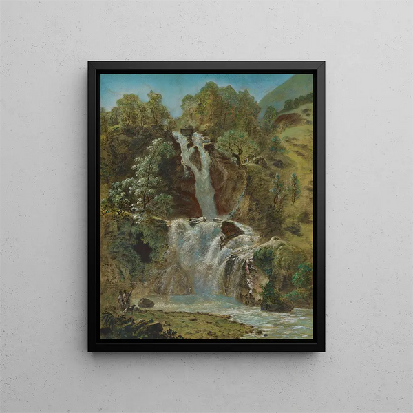 Unterer Reichenbach-Fall im Oberhasli-Tal - Franz Niklaus König — gerahmtes Bild an der Wand