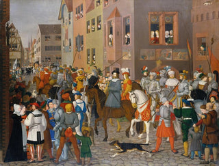 L'entrée du roi Rudolf de Habsbourg à Bâle en 1273 - Franz Pforr — Ansicht des Kunstwerks