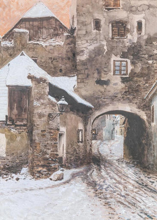 Franz Poledne - Kremser Tor in Drnstein im Winter.webp