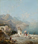 Amalfi Der Golf von Sorrent Figuren auf einer Veranda - Franz Richard Unterberger — Ansicht des Kunstwerks