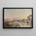 Festivitäten des Abends, Bucht von Neapel, Vesuv im Hintergrund - Franz Richard Unterberger — gerahmtes Bild an der Wand