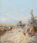 Auf dem Weg nach Pompeji mit dem Vesuv im Hintergrund - Franz Richard Unterberger — Ansicht des Kunstwerks