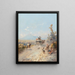 Auf dem Weg nach Pompeji mit dem Vesuv im Hintergrund - Franz Richard Unterberger — gerahmtes Bild an der Wand