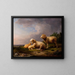 Landschaft mit Schafen - Franz Van Severdonck — gerahmtes Bild an der Wand