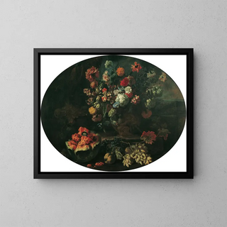 Blumen und Früchte - Franz Werner von Tamm — gerahmtes Bild an der Wand