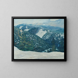 Landschaft der Isergebirge - Franz Wilhelm Jäger — gerahmtes Bild an der Wand