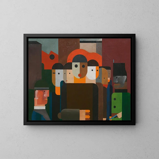 Demonstration - Franz Wilhelm Seiwert — gerahmtes Bild an der Wand