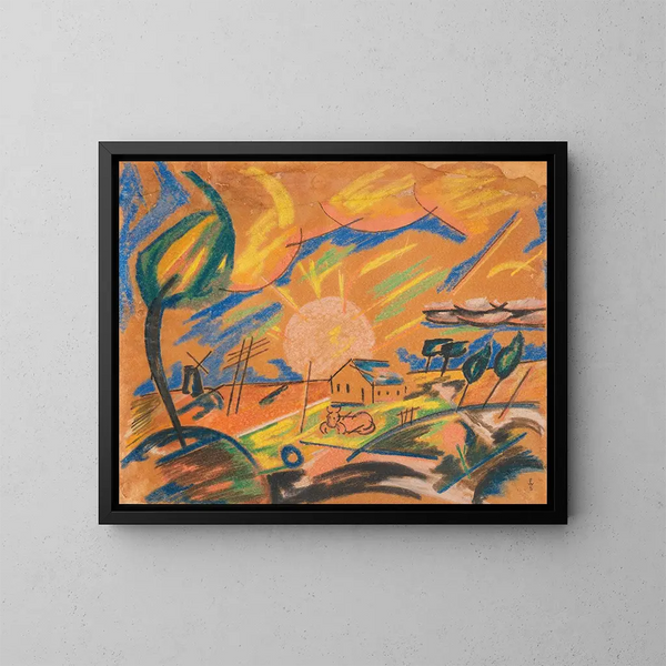 Morgenstimmung auf dem Land - Franz Wilhelm Seiwert — gerahmtes Bild an der Wand