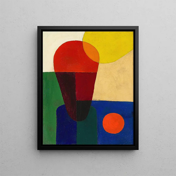 Demi-Figur sehr abstrakt - Franz Wilhelm Seiwert — gerahmtes Bild an der Wand