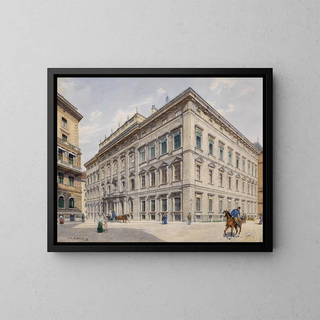 Palais der Stadt Liechtenstein 1903 - Franz Xaver Schleich — gerahmtes Bild an der Wand