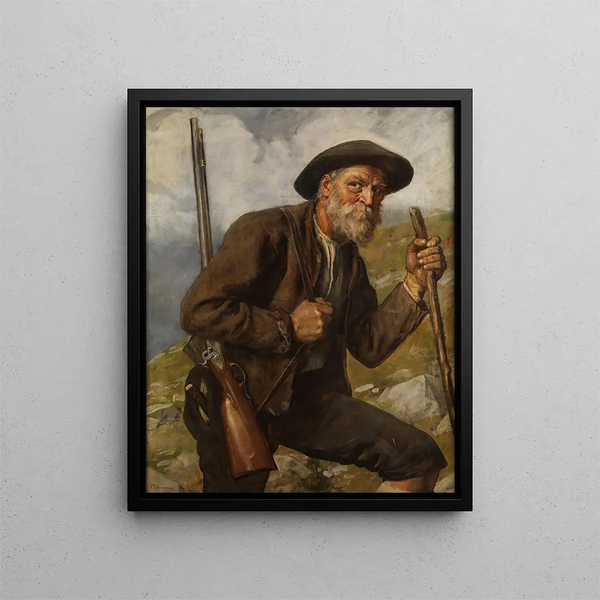 Franz von Defregger - Alter Jger mit Flinte.webp