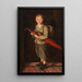 Junge Bauer mit Regenschirm und Tasche - Franz von Defregger — gerahmtes Bild an der Wand