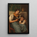 Beim Lesen - Franz von Defregger — gerahmtes Bild an der Wand